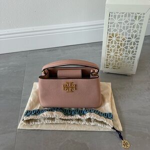 Tory Burch Britten Micro Satchel, leather pink crossbody